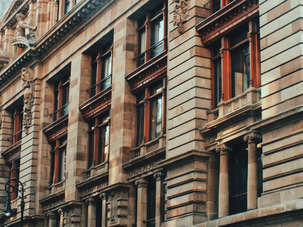 architectural photo of brown and gray building