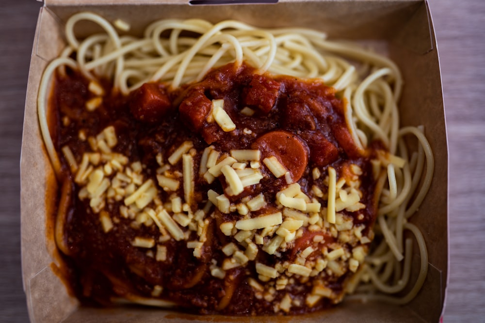 spaghetti in box