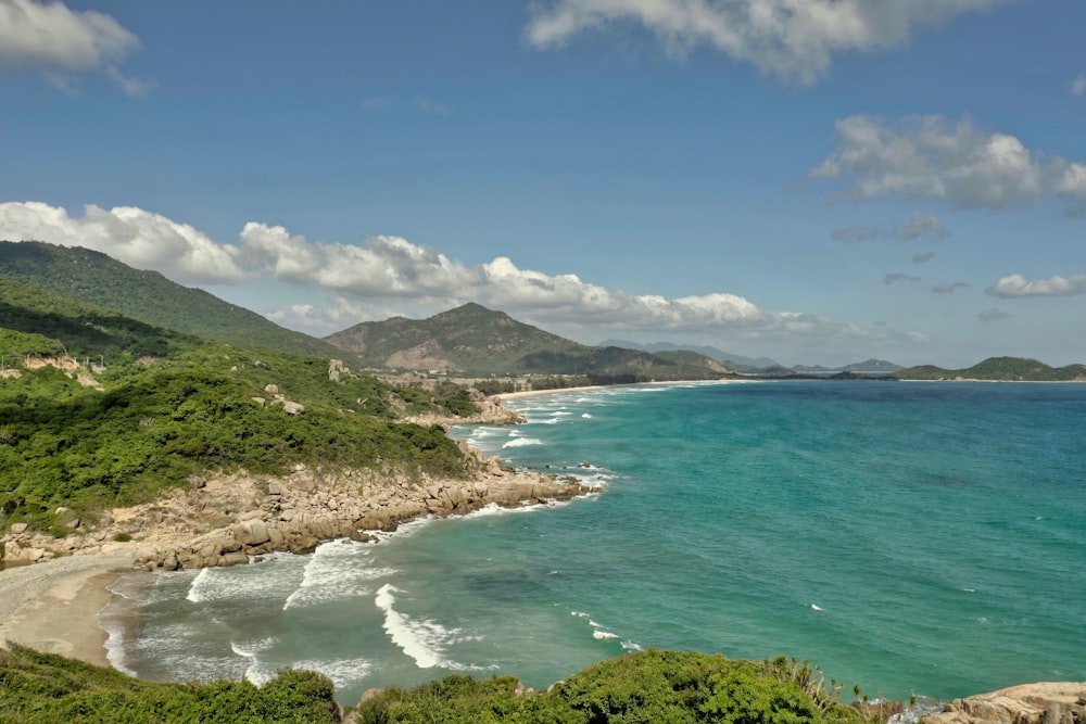 waves rushed to shore