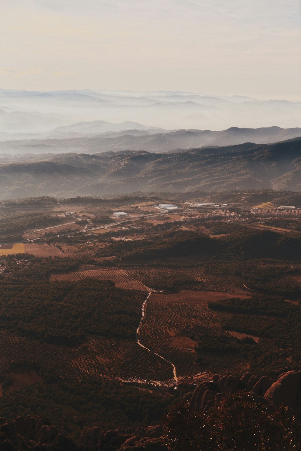 aerial photography of mountain range