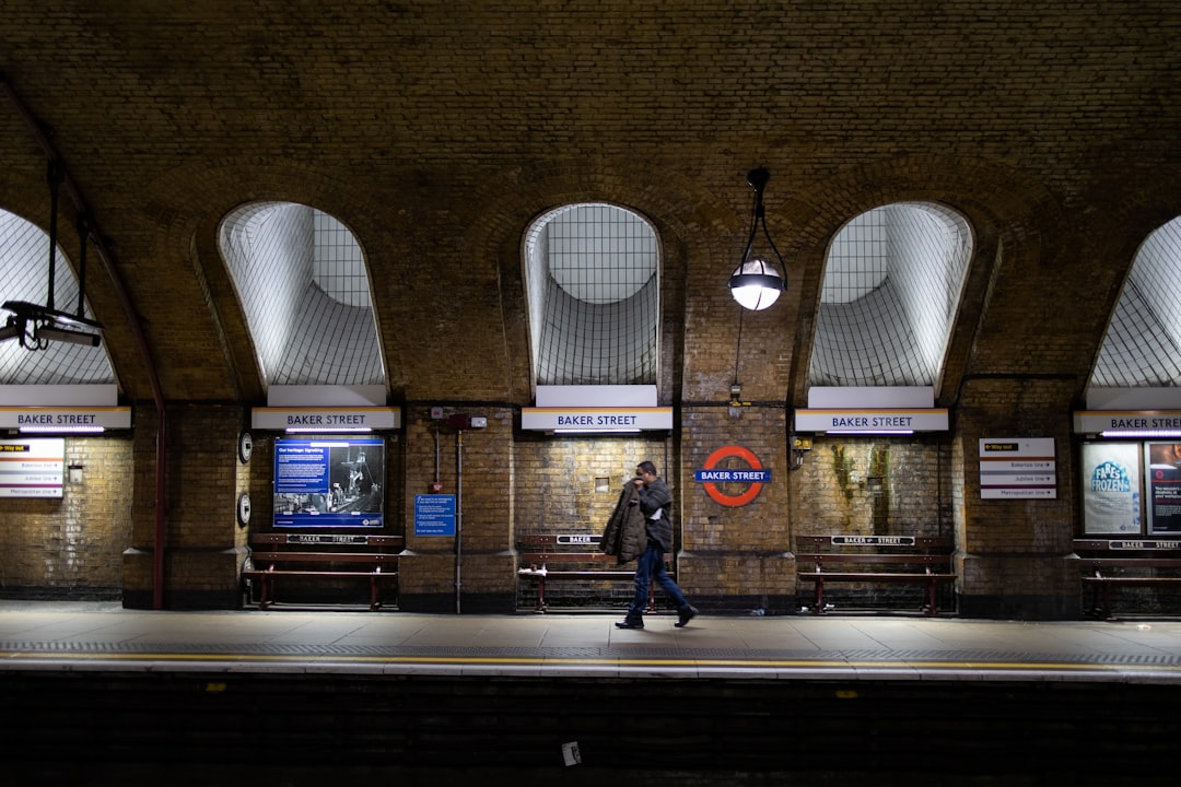 person in subway