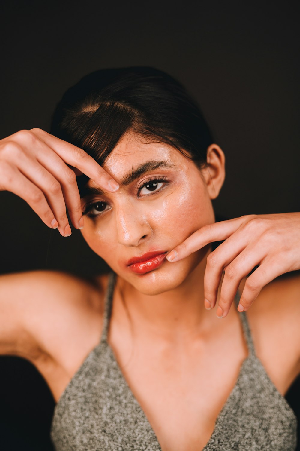 woman wearing halter top