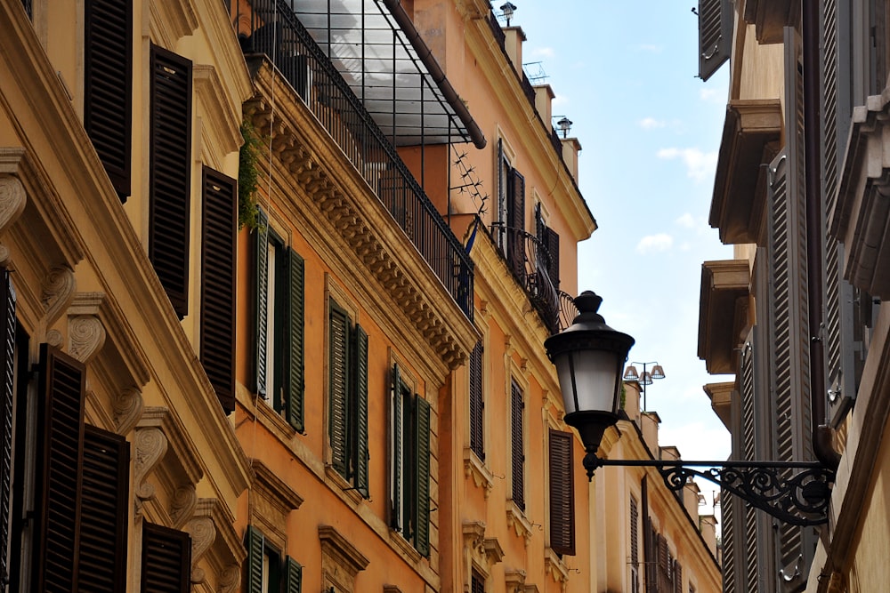 yellow buildings