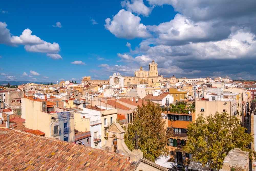 cityscape photography under white and blue sky