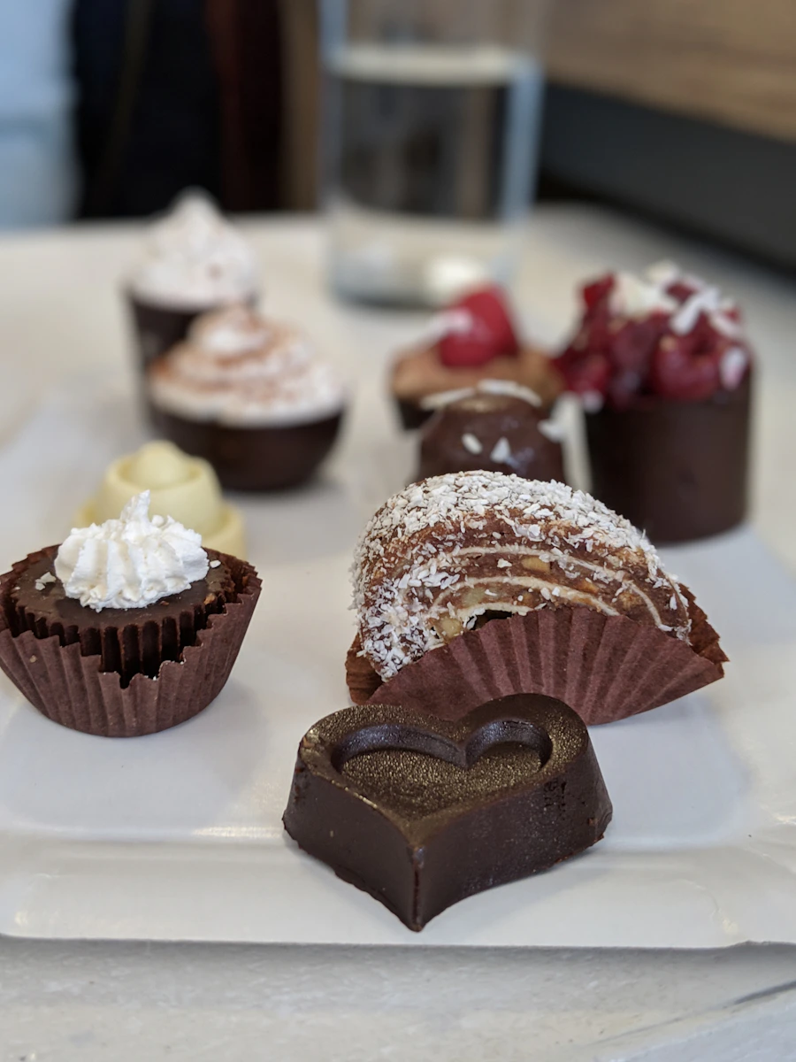 Illustrative handmade chocolate truffles