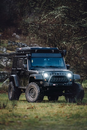 black Jeep Wrangler SUV