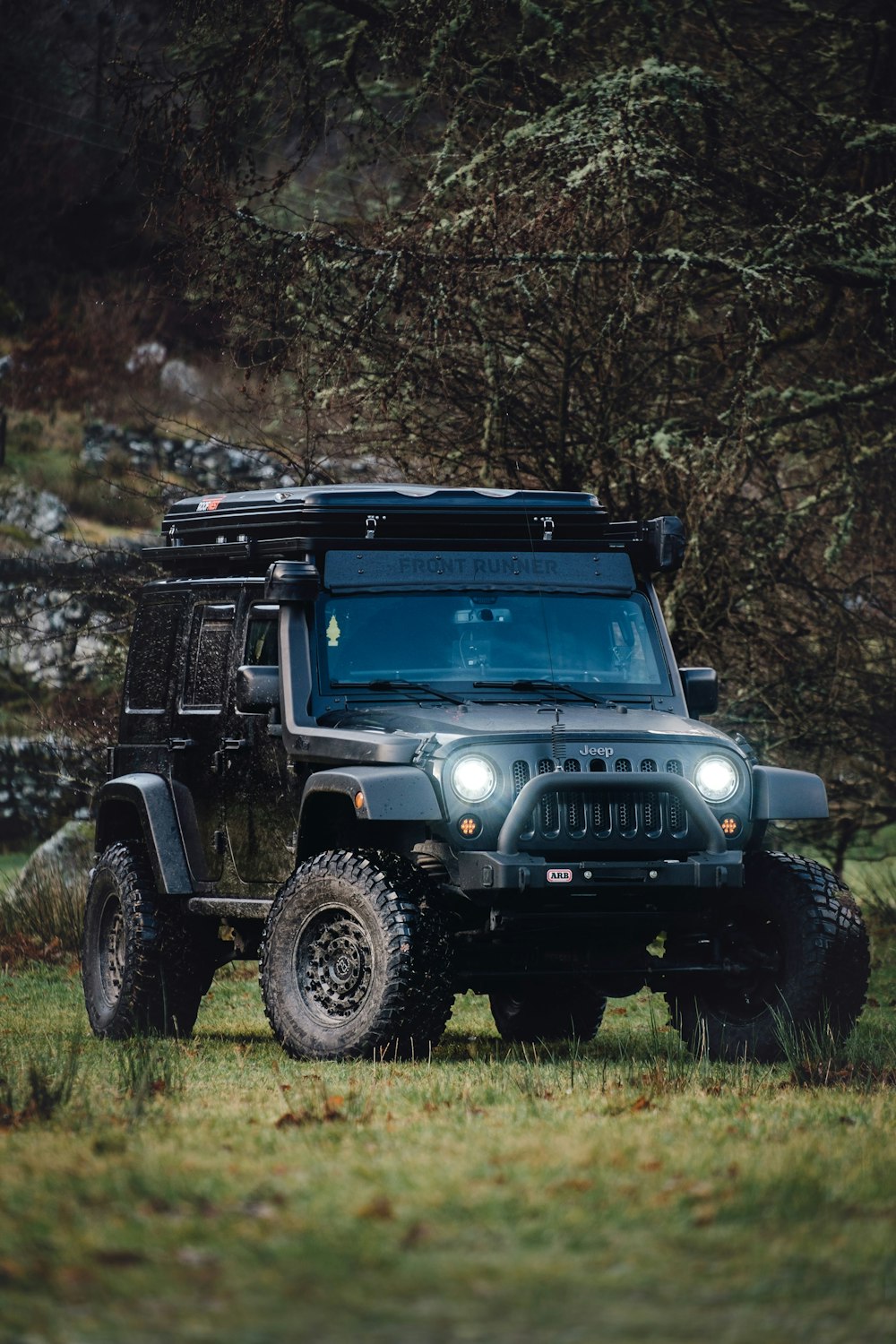 black Jeep Wrangler SUV