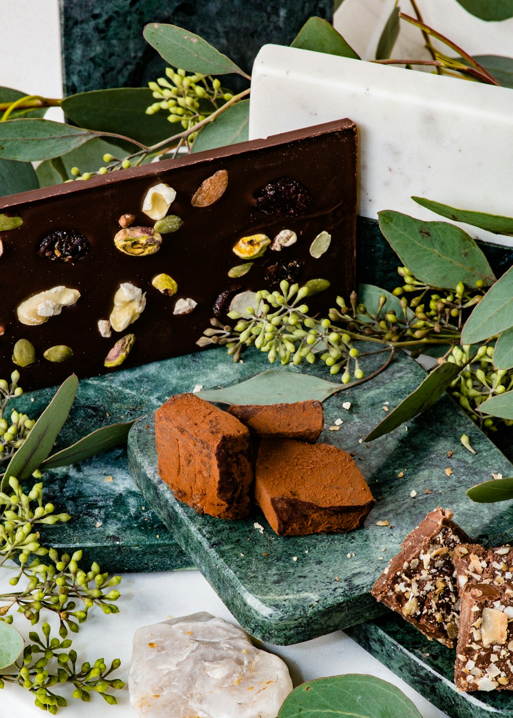 pastries on gray stones