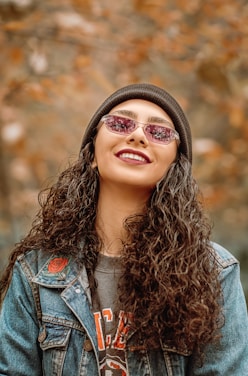 woman smiling and looking at the camera