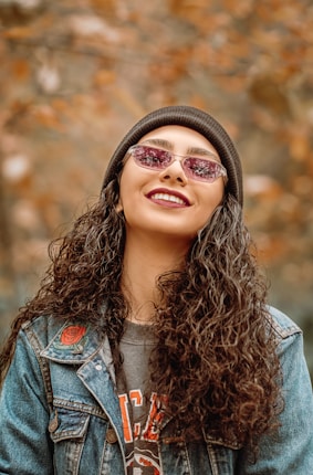 woman smiling and looking at the camera