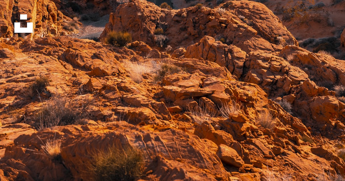 Top view of road between rock formations photo – Free Nature Image on ...
