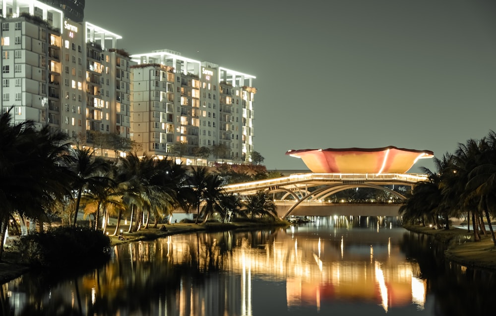 building photograph during nighttime