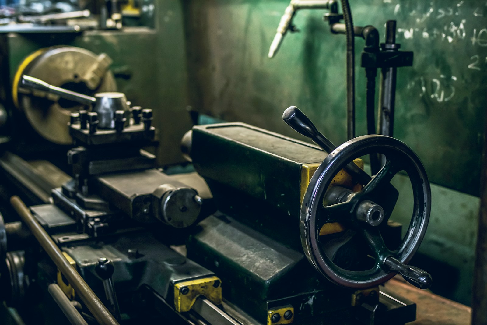 The machine shop half, in the same building