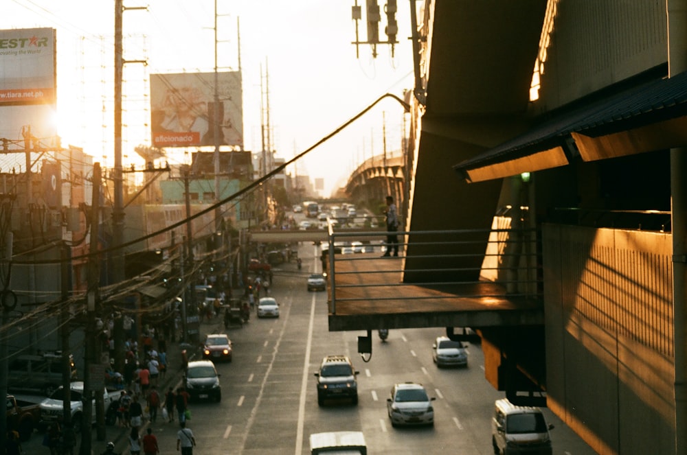 city during golden hour