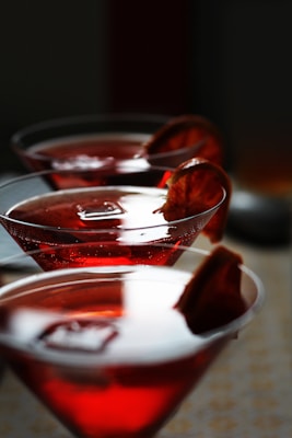 juice in clear glasses
