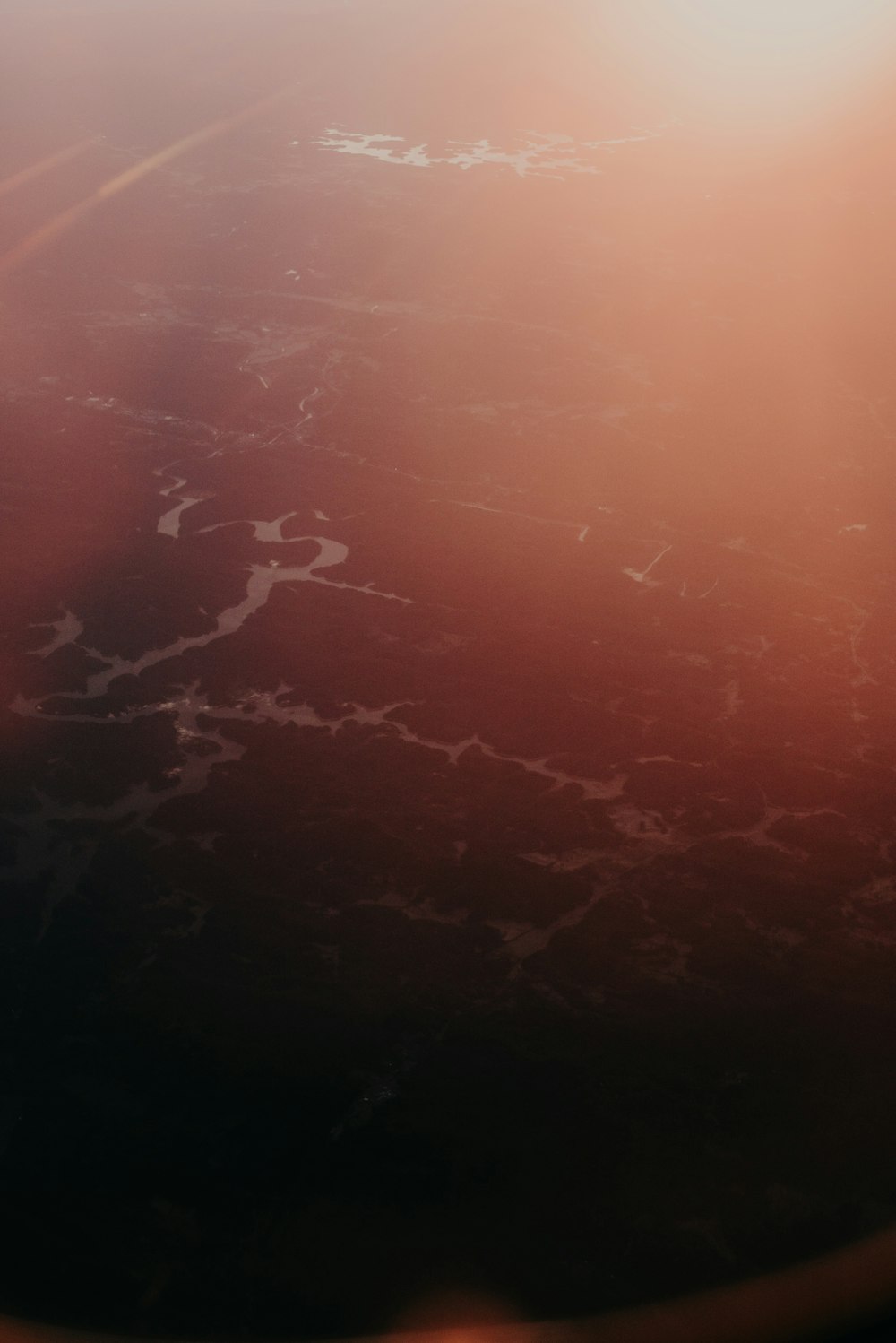 a view of the sky from an airplane window