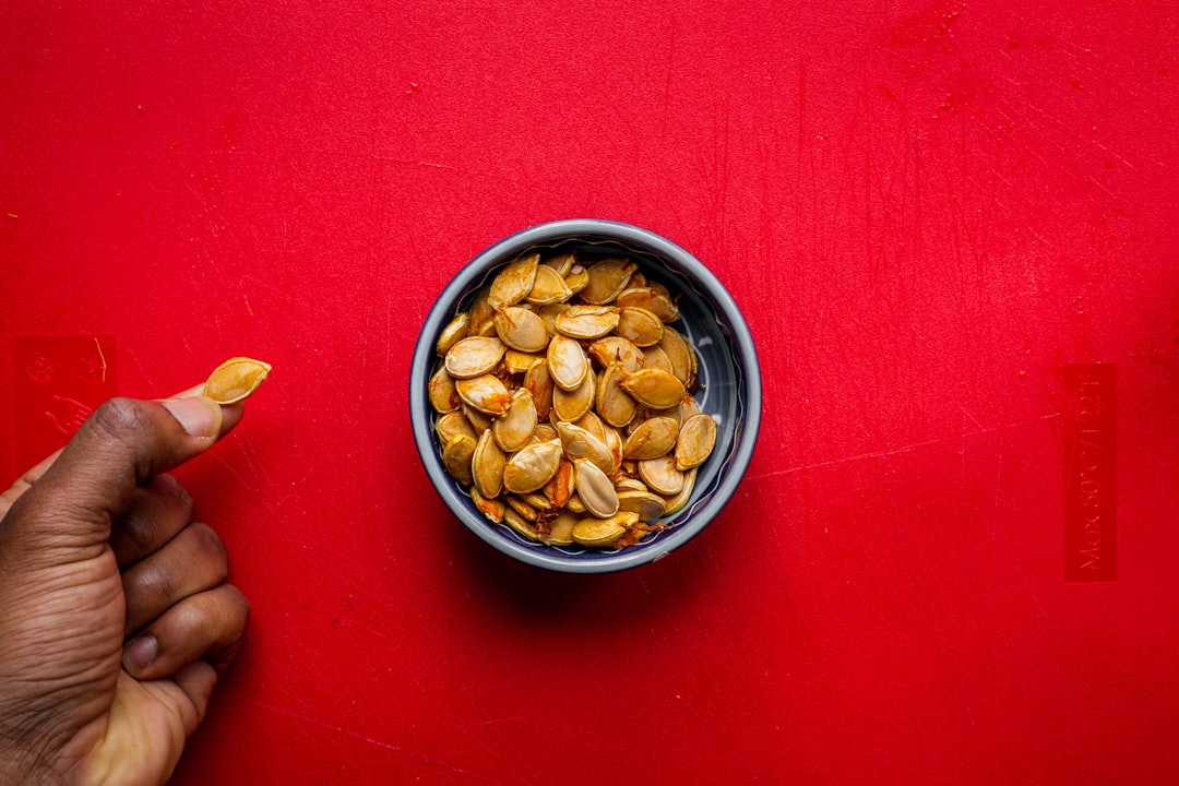 squash seeds in bowl