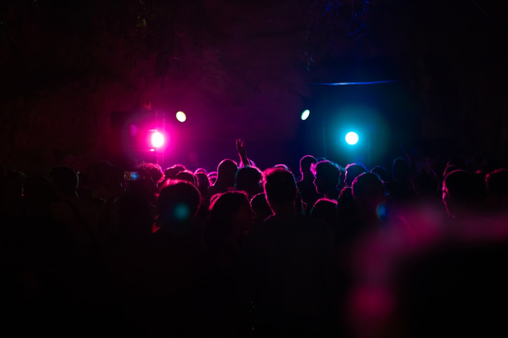 silhouette photography of crowd of people