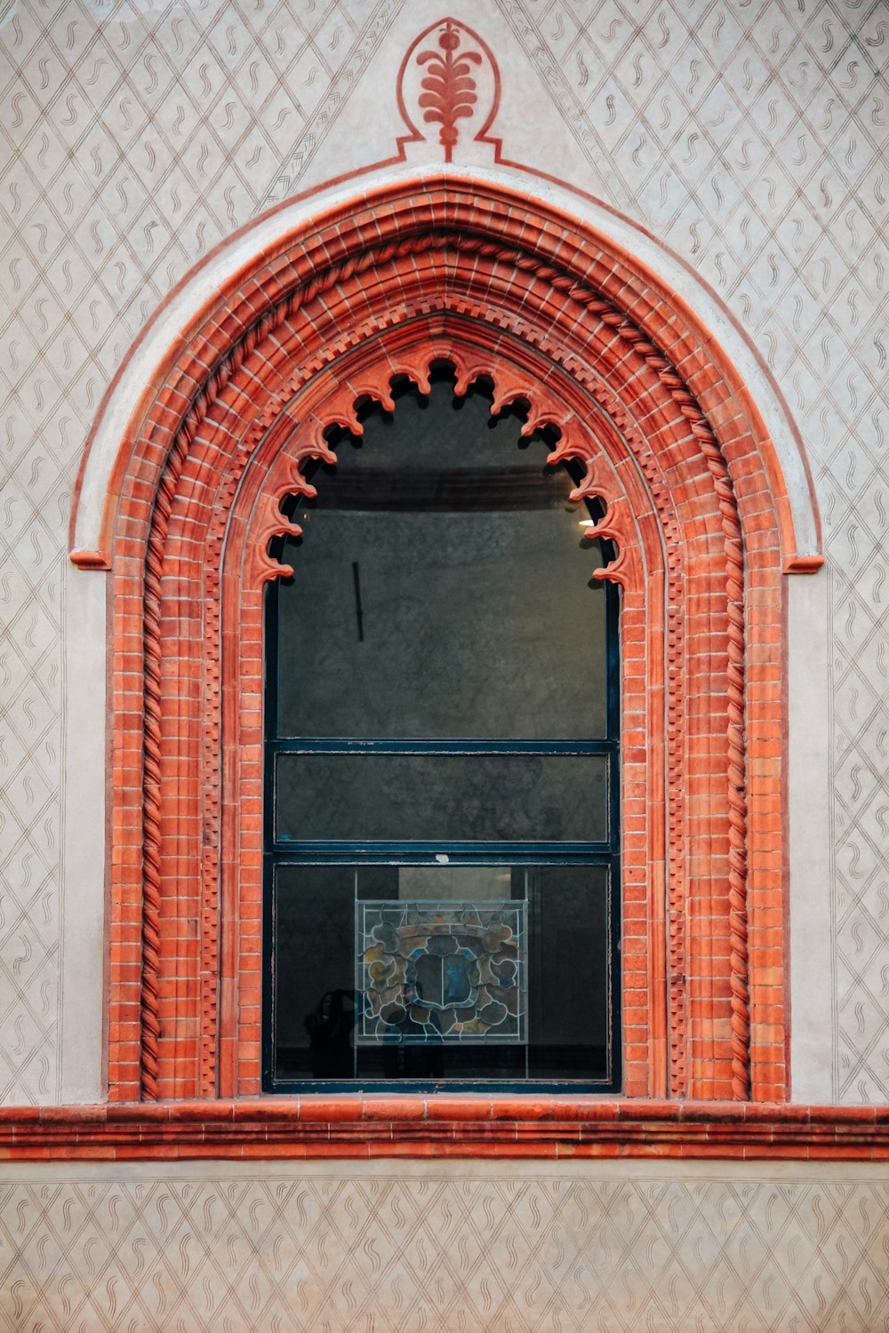 brown wooden frame glass window