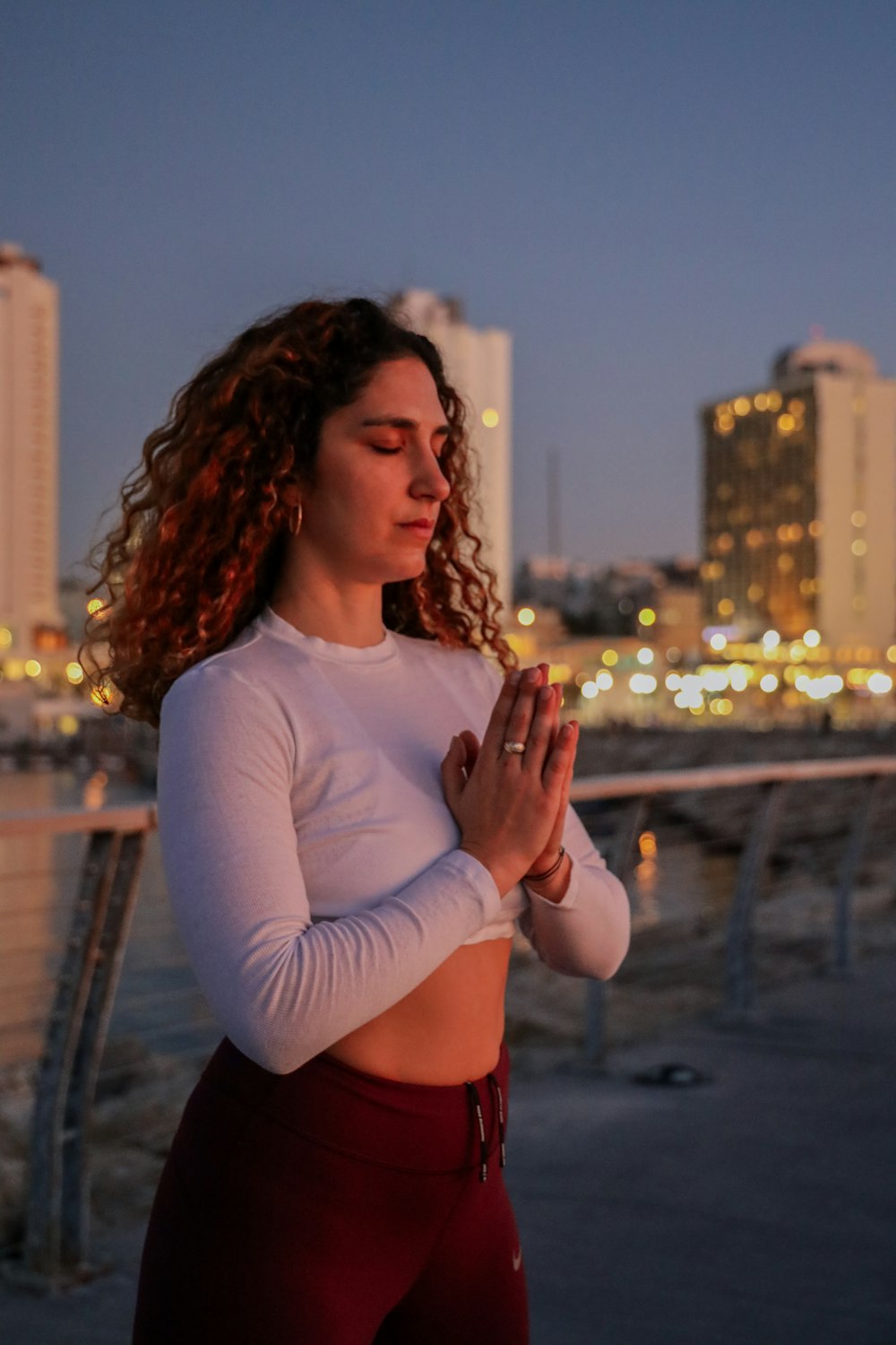 woman wearing white crop-top