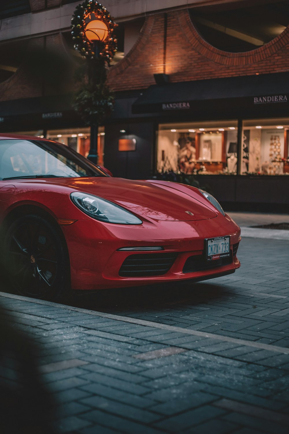 red Ferrarri sports car