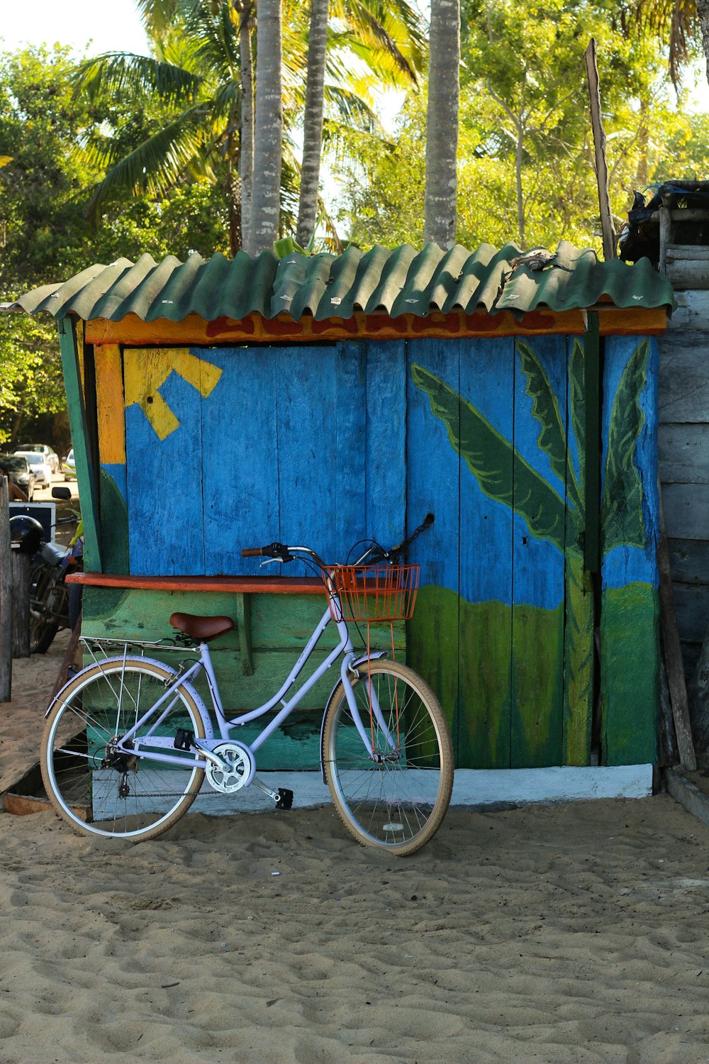 blue bicycle