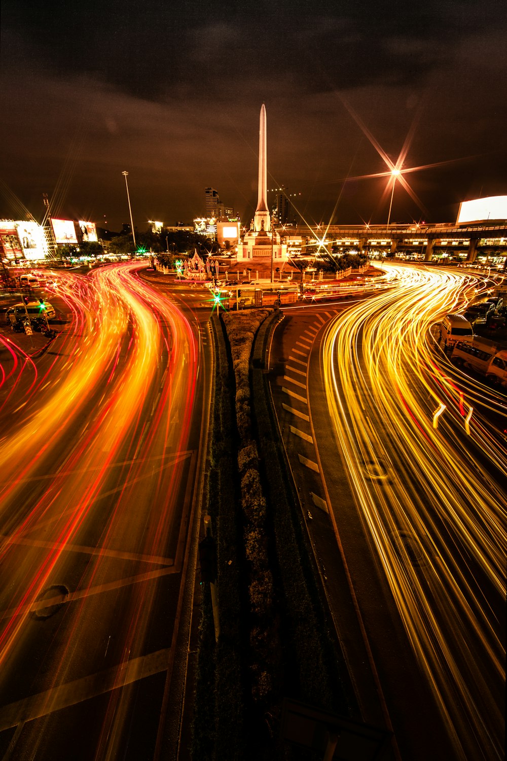 time lapse photography of city during night time