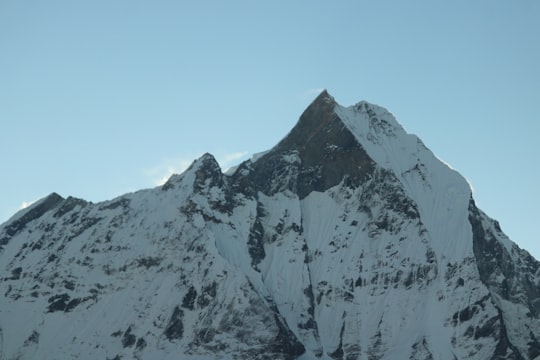snowy mountain photograph in Pokhara Nepal
