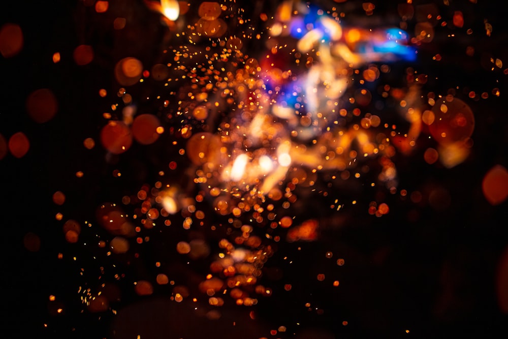 orange bokeh lights