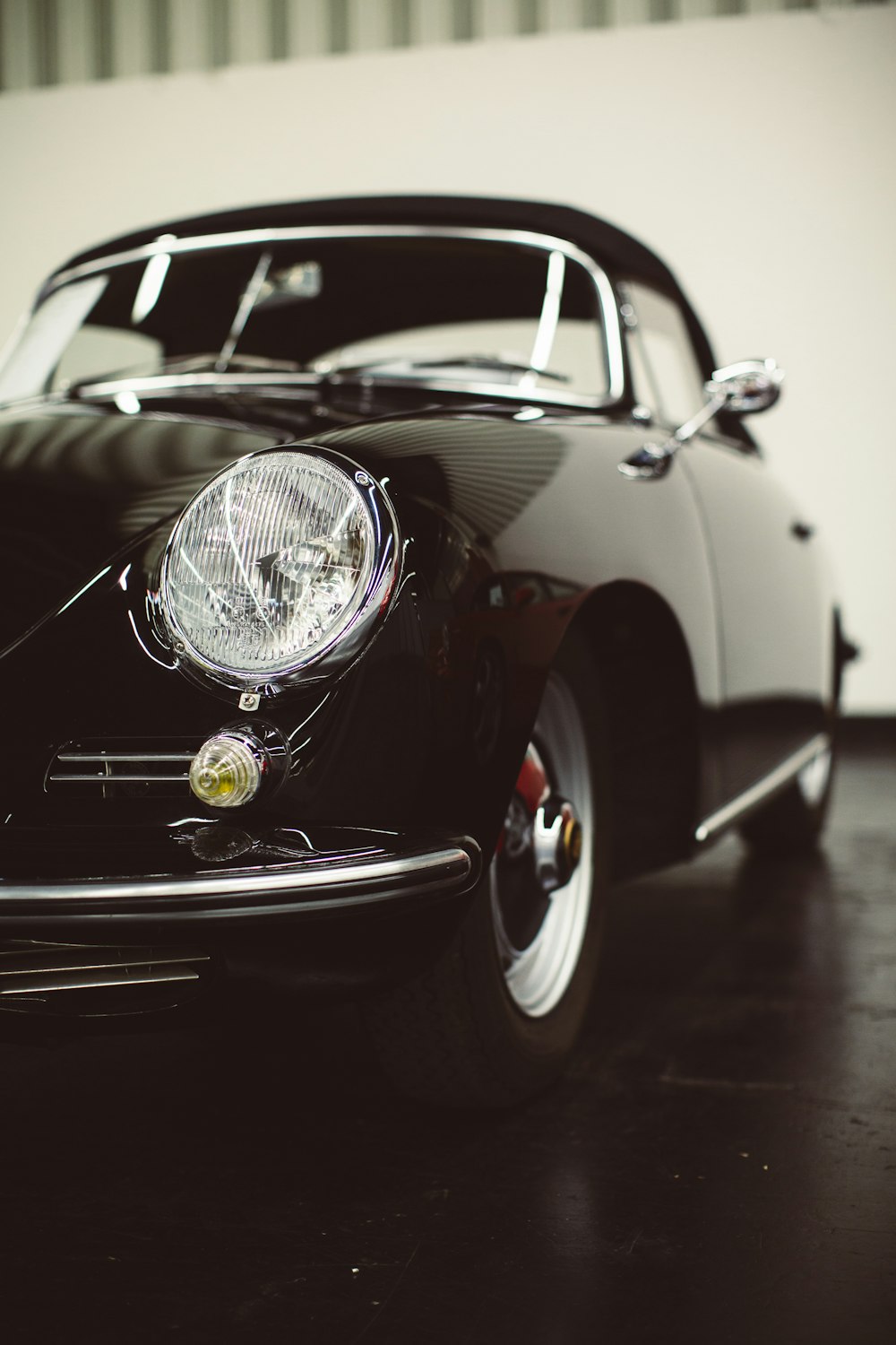 vintage black Porsche 356 coupe