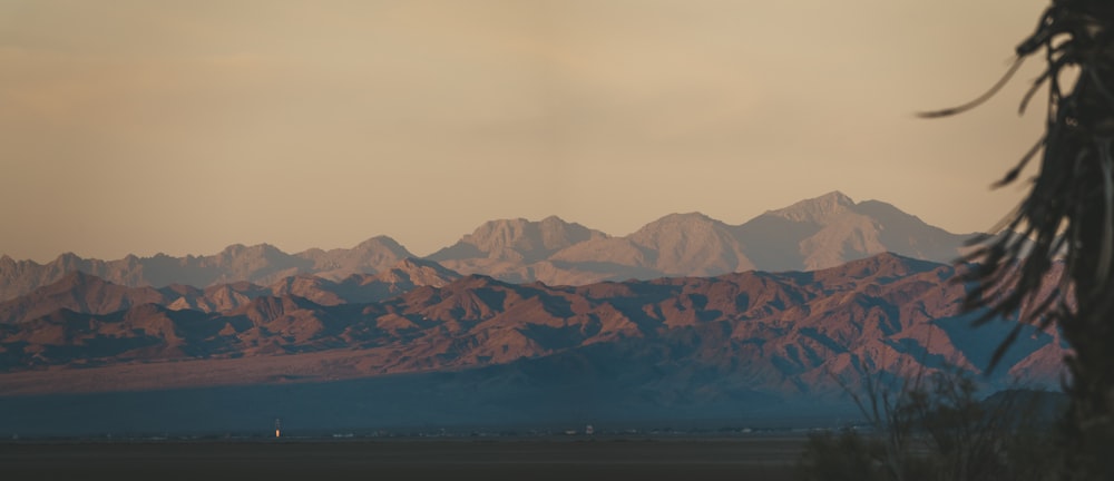 in distant photo of mountain ridge