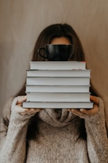 woman holding book