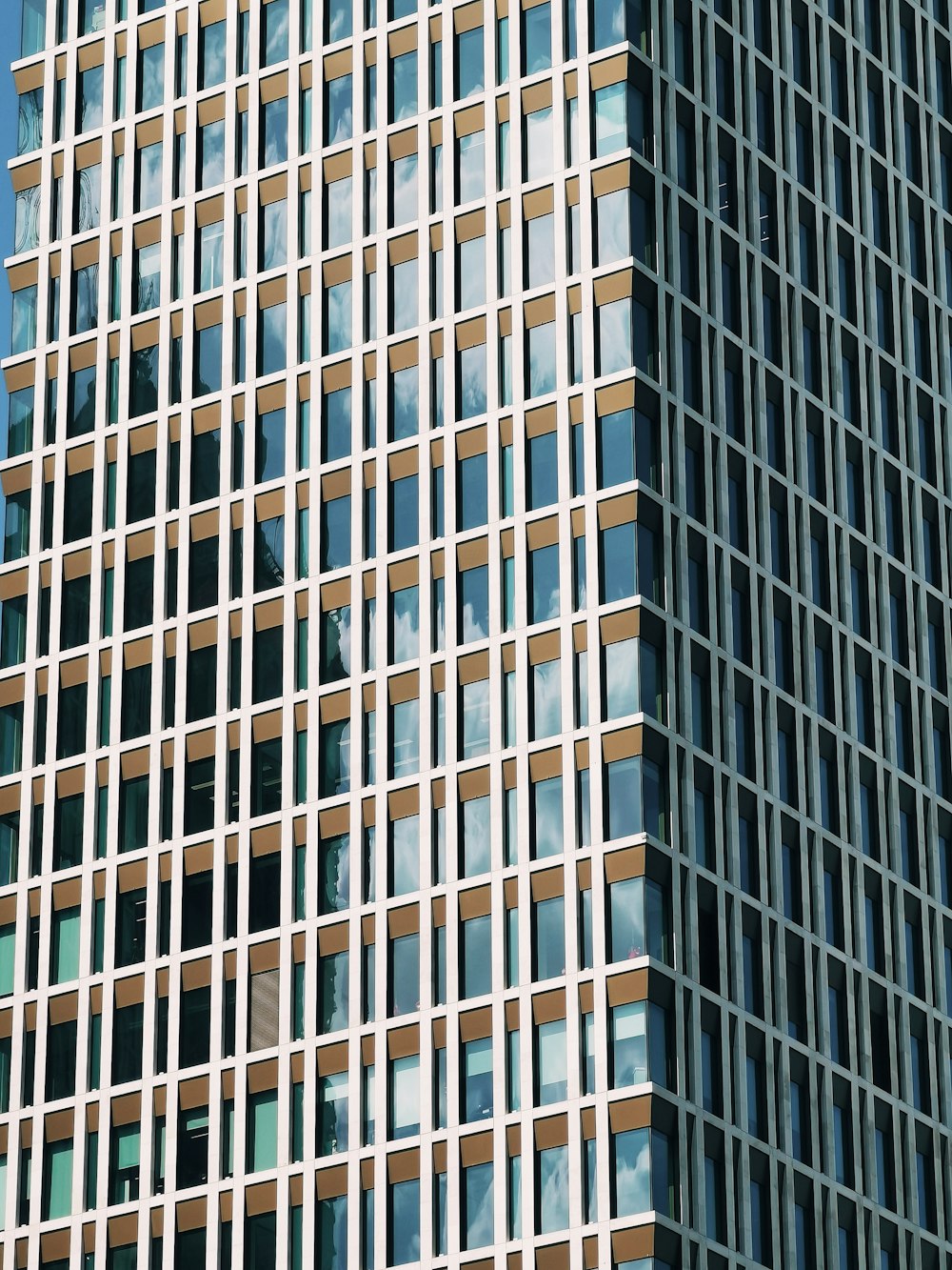 architectural photo of brown and gray concrete building