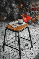 white and black mug