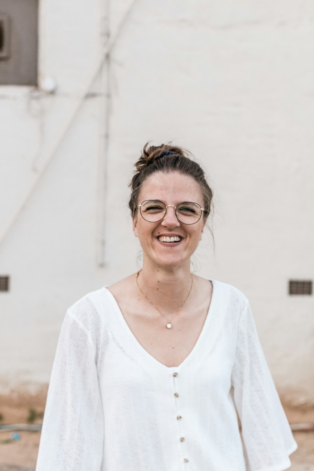 selective focus photo of laughing woman