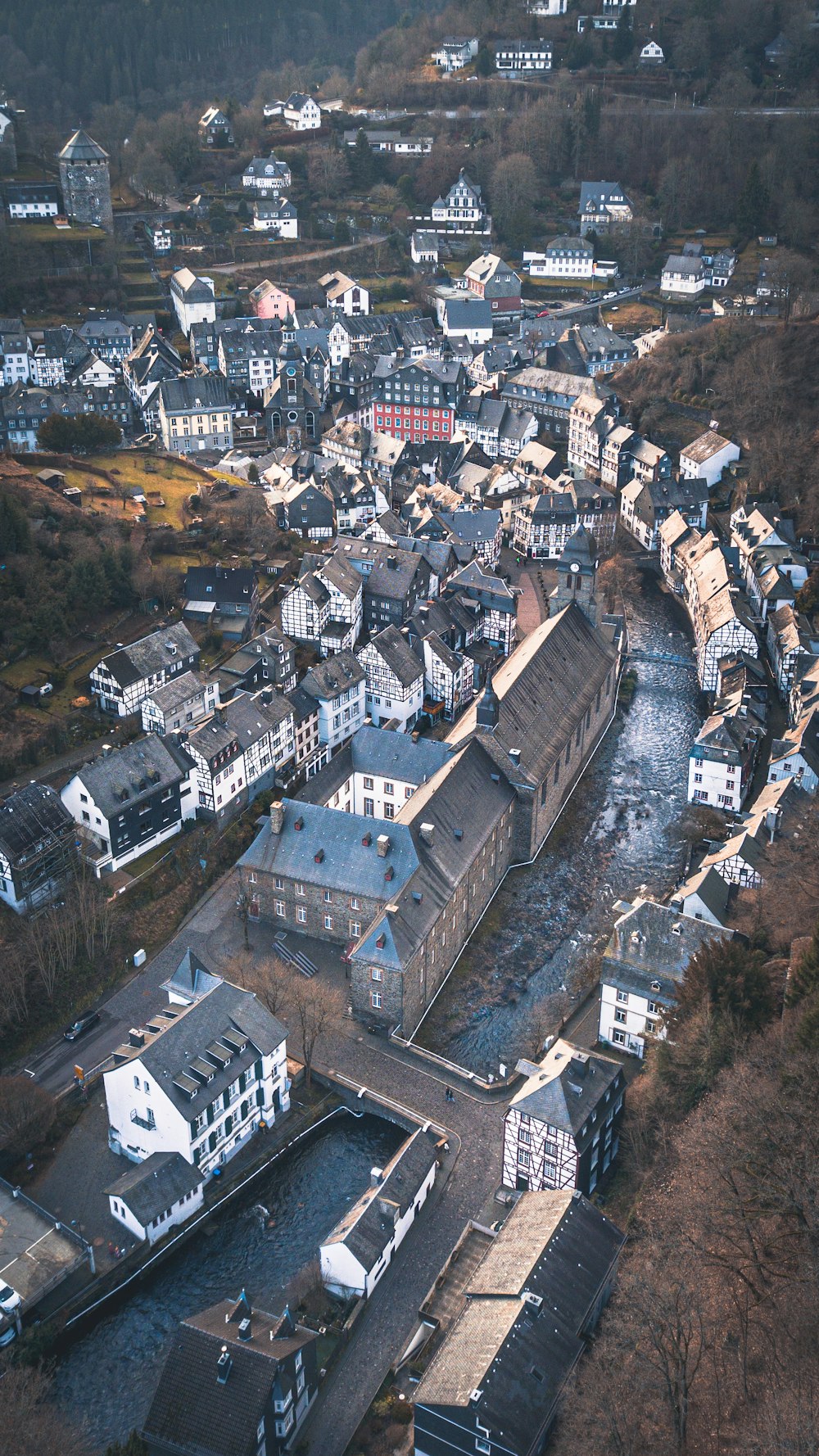 aerial view photography of houses