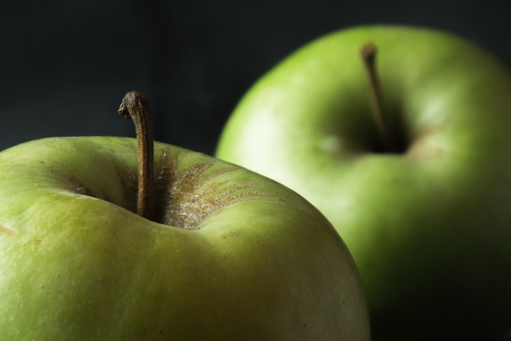 two green apples