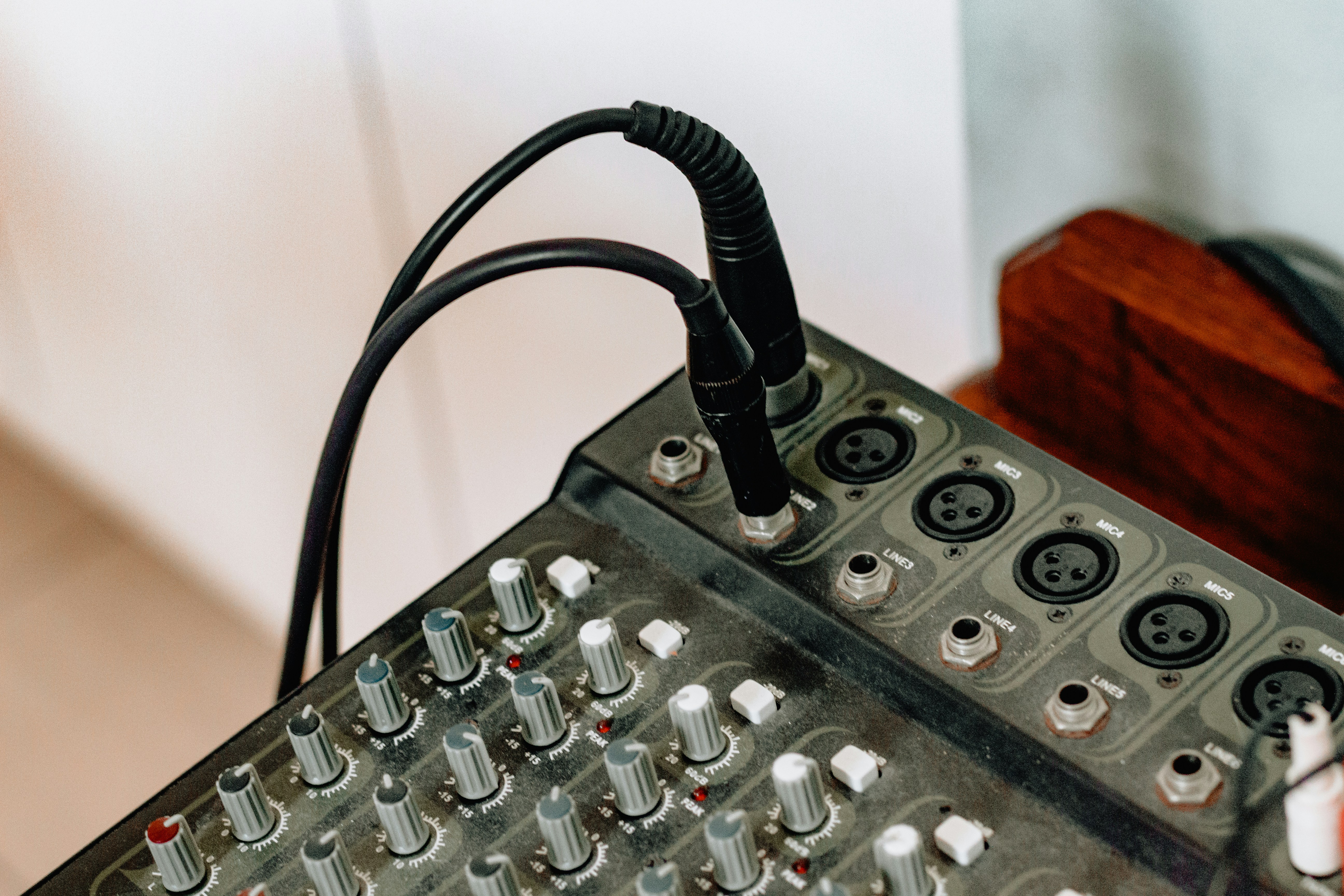 Black audio jacks on equalizer photo Free Port elizabeth Image on