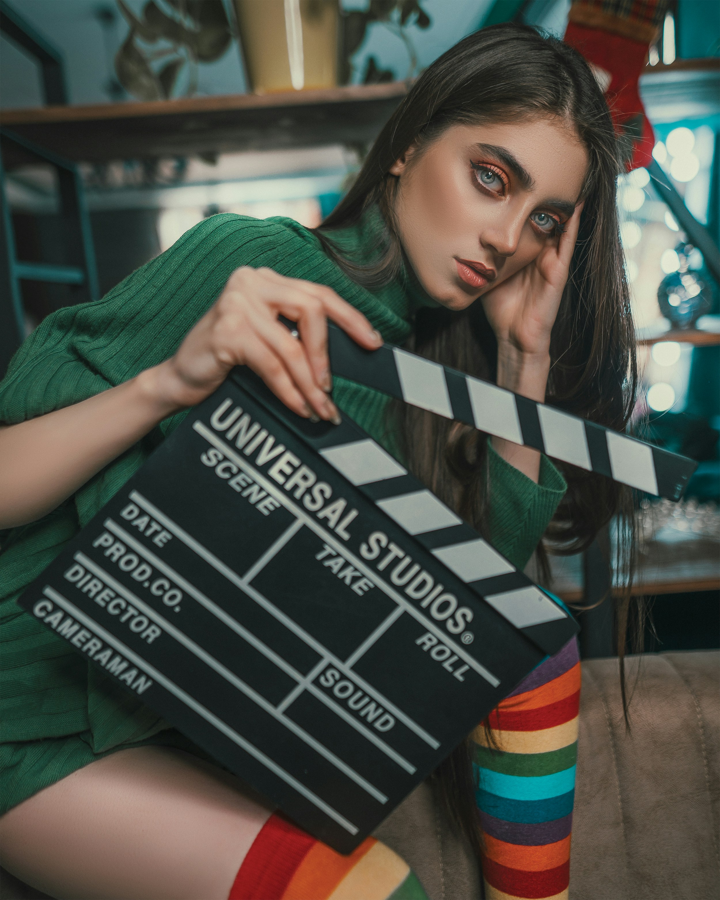 woman holding director's cut