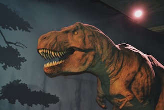 Drumheller dinosaur illustration