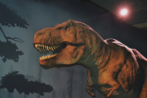 Drumheller dinosaur illustration