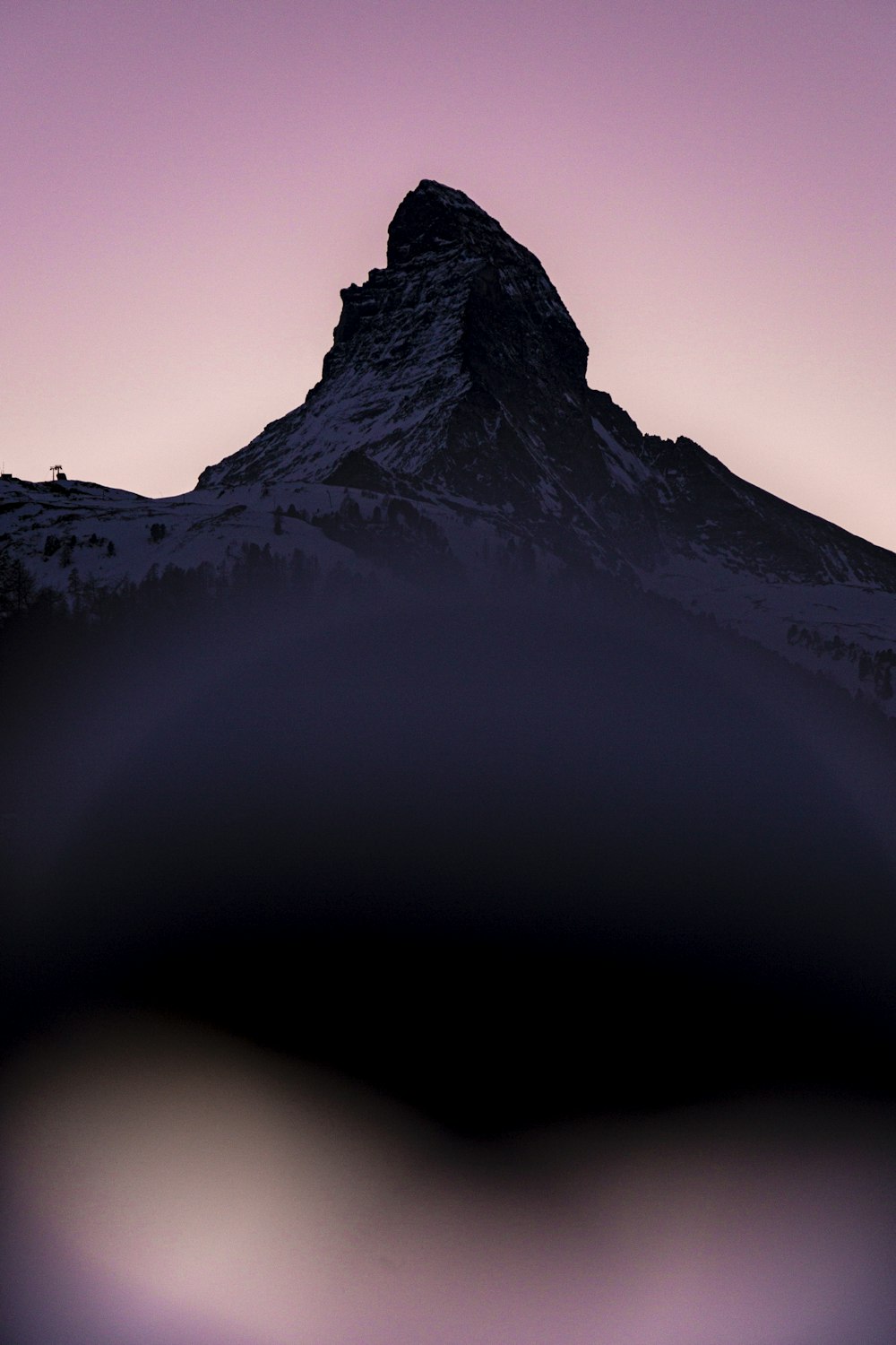 summit view of mountain covered with snow