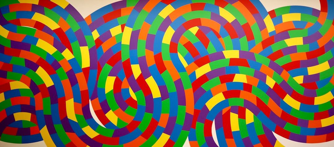 multicolored swirl abstract art