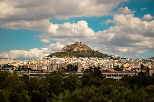 aerial photography of city buildings under cloudy sky during daytime in Mount Lycabettus Greece