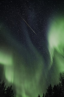 Aurora Borealis during night time