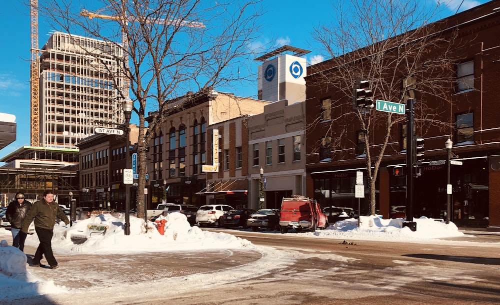 city during winter and day