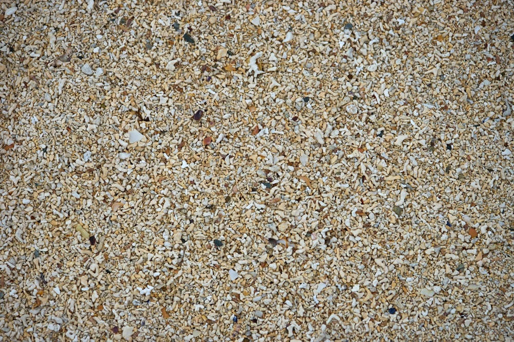 a close up of a surface with small rocks and gravel