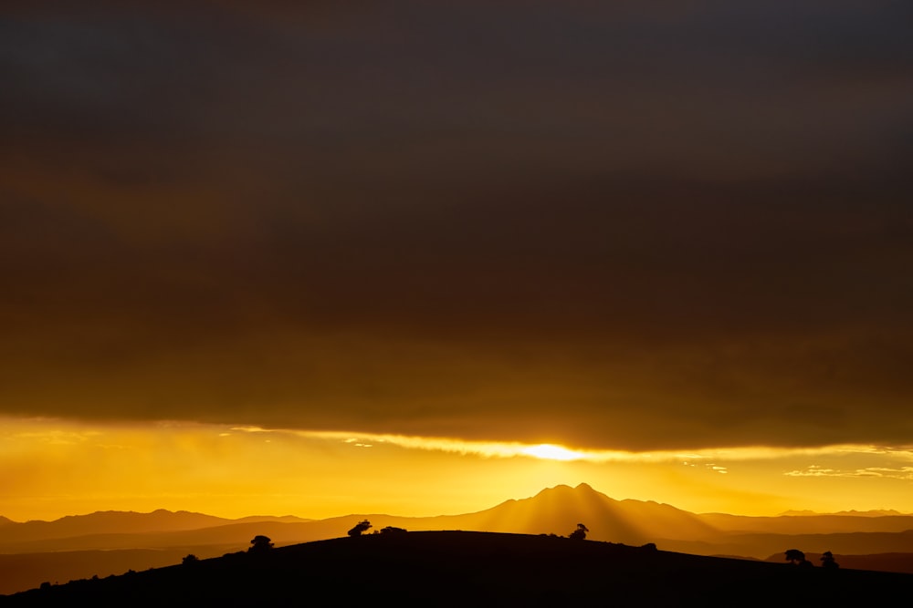 mountains during golden hour