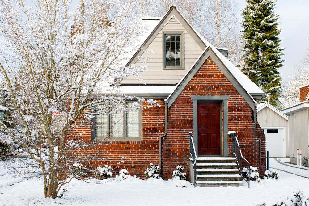 brown and white house