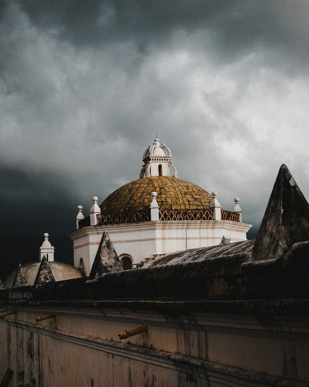 white and brown dome building